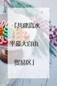 共建高水平最大自由贸易区