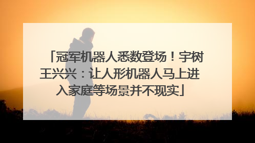 冠军机器人悉数登场！宇树王兴兴：让人形机器人马上进入家庭等场景并不现实