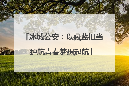 冰城公安：以藏蓝担当 护航青春梦想起航