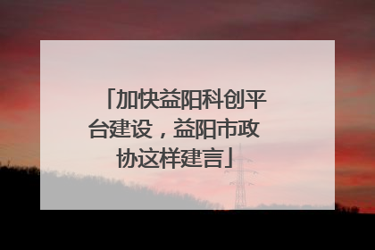 加快益阳科创平台建设，益阳市政协这样建言