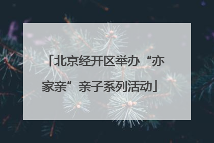 北京经开区举办“亦家亲”亲子系列活动