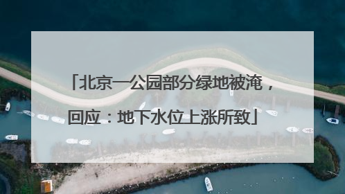 北京一公园部分绿地被淹，回应：地下水位上涨所致
