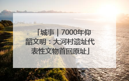 城事｜7000年仰韶文明：大河村遗址代表性文物首回原址