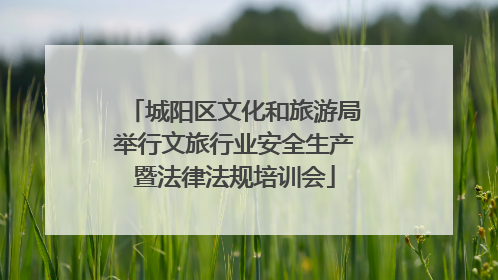 城阳区文化和旅游局举行文旅行业安全生产暨法律法规培训会