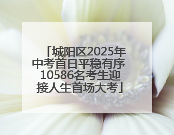 城阳区2025年中考首日平稳有序 10586名考生迎接人生首场大考