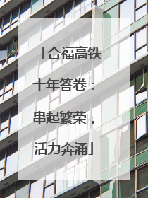 合福高铁十年答卷：串起繁荣，活力奔涌