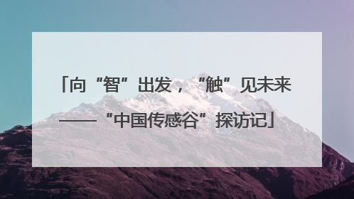 向“智”出发，“触”见未来——“中国传感谷”探访记