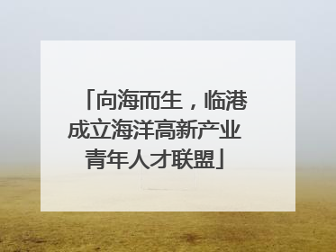 向海而生，临港成立海洋高新产业青年人才联盟