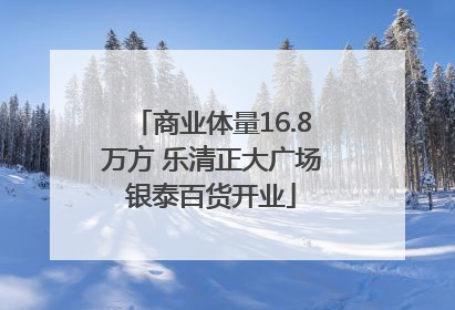 商业体量16.8万方 乐清正大广场银泰百货开业
