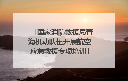国家消防救援局青海机动队伍开展航空应急救援专项培训