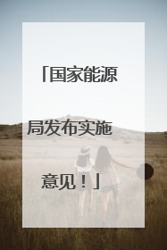 国家能源局发布实施意见！
