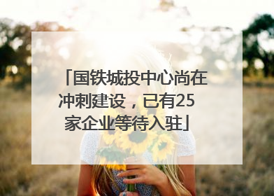 国铁城投中心尚在冲刺建设，已有25家企业等待入驻