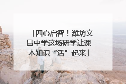 四心启智！潍坊文昌中学这场研学让课本知识“活”起来