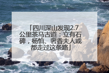 四川深山发现2.7公里茶马古道：立有石碑，杨慎、奢香夫人或都走过这条路