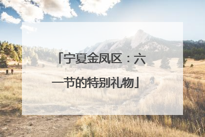 宁夏金凤区：六一节的特别礼物