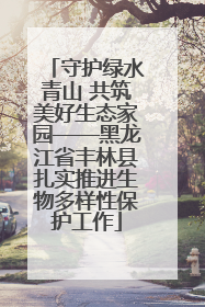 守护绿水青山 共筑美好生态家园——黑龙江省丰林县扎实推进生物多样性保护工作