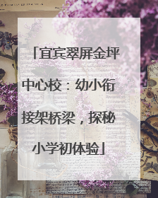 宜宾翠屏金坪中心校：幼小衔接架桥梁，探秘小学初体验