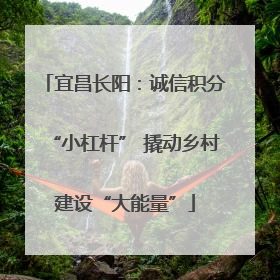 宜昌长阳：诚信积分“小杠杆” 撬动乡村建设“大能量”