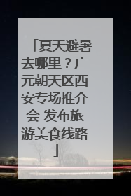 夏天避暑去哪里？广元朝天区西安专场推介会 发布旅游美食线路