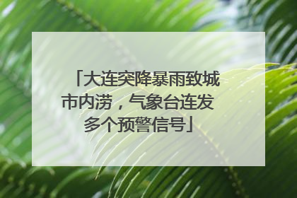 大连突降暴雨致城市内涝，气象台连发多个预警信号