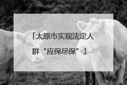 太原市实现法定人群“应保尽保”