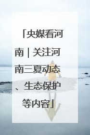 央媒看河南｜关注河南三夏动态、生态保护等内容