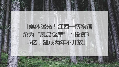 媒体曝光！江西一博物馆沦为“展品仓库”：投资3.5亿，建成两年不开放