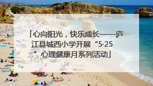 心向阳光，快乐成长——庐江县城西小学开展“5·25”心理健康月系列活动