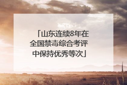 山东连续8年在全国禁毒综合考评中保持优秀等次