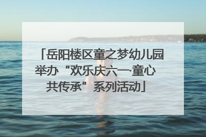 岳阳楼区童之梦幼儿园举办“欢乐庆六一·童心共传承”系列活动