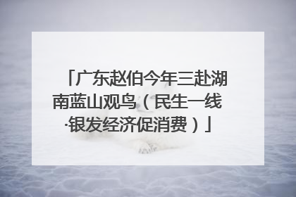 广东赵伯今年三赴湖南蓝山观鸟（民生一线·银发经济促消费）