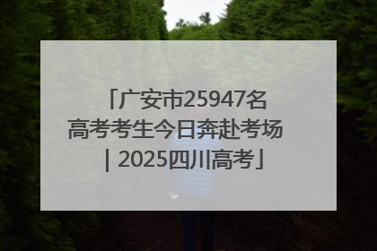 广安市25947名高考考生今日奔赴考场｜2025四川高考