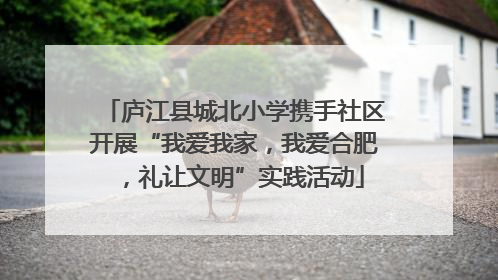 庐江县城北小学携手社区开展“我爱我家，我爱合肥，礼让文明”实践活动