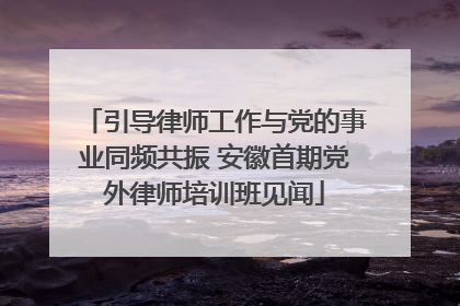 引导律师工作与党的事业同频共振 安徽首期党外律师培训班见闻