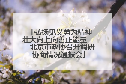 弘扬见义勇为精神 壮大向上向善正能量——北京市政协召开调研协商情况通报会