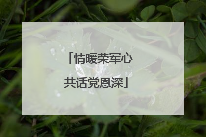 情暖荣军心 共话党恩深