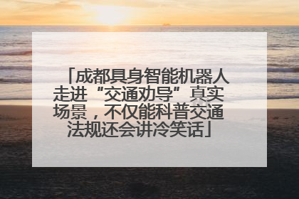 成都具身智能机器人走进“交通劝导”真实场景，不仅能科普交通法规还会讲冷笑话