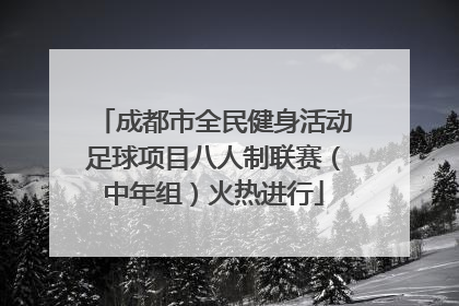 成都市全民健身活动足球项目八人制联赛（中年组）火热进行