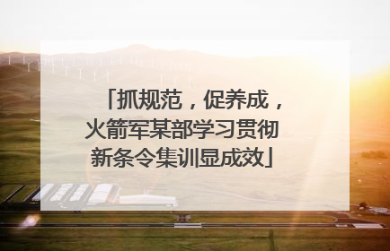 抓规范，促养成，火箭军某部学习贯彻新条令集训显成效