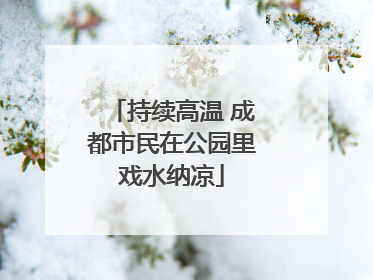 持续高温 成都市民在公园里戏水纳凉