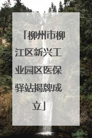 柳州市柳江区新兴工业园区医保驿站揭牌成立