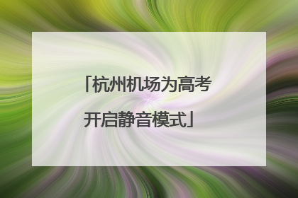 杭州机场为高考开启静音模式