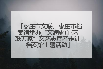枣庄市文联、枣庄市档案馆举办“文润枣庄·艺联万家”文艺志愿者走进档案馆主题活动