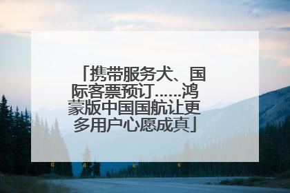 携带服务犬、国际客票预订……鸿蒙版中国国航让更多用户心愿成真
