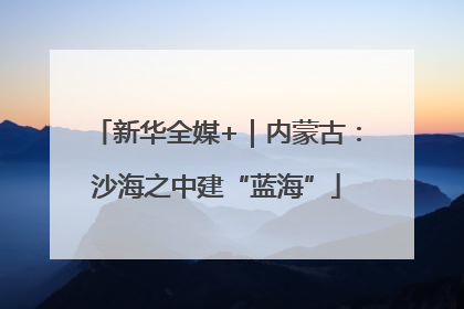 新华全媒+｜内蒙古：沙海之中建“蓝海”