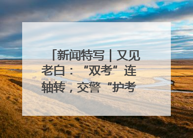 新闻特写｜又见老白：“双考”连轴转，交警“护考档”密集开启