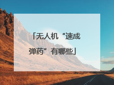 无人机“速成弹药”有哪些