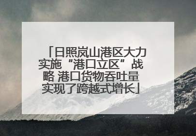日照岚山港区大力实施“港口立区”战略 港口货物吞吐量实现了跨越式增长