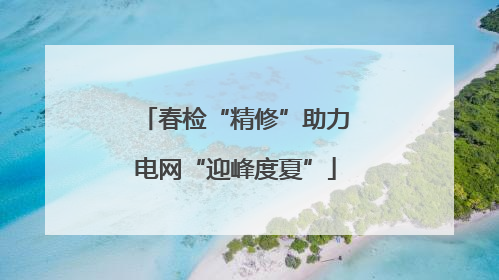 春检“精修”助力电网“迎峰度夏”
