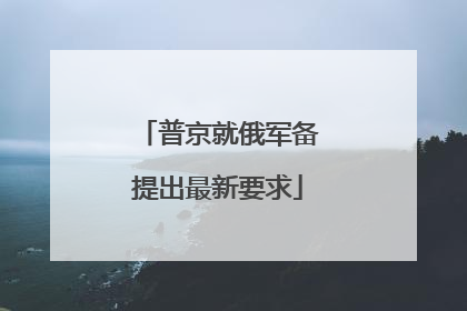 普京就俄军备提出最新要求